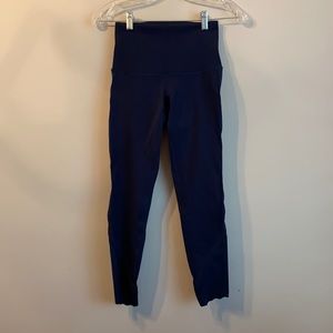 Lululemon Wunder Under Scalloped Hem 23” True Navy